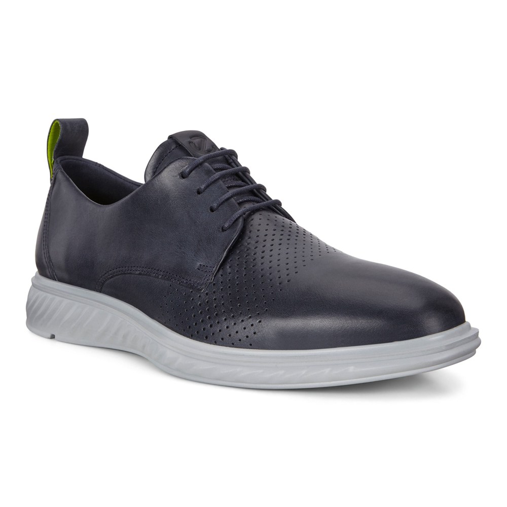 ECCO Mens Derby Shoe Navy - St.1 Hybrid Lite Plain-Toes - TIQ-328576